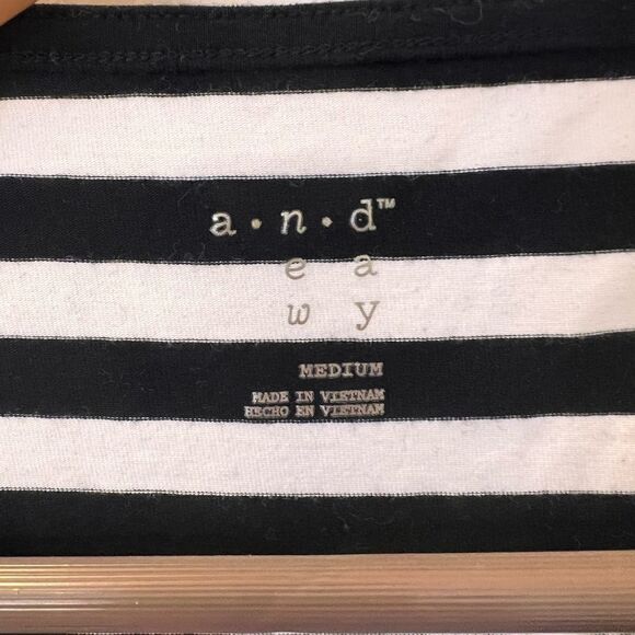 a new day // Palm Tree Embroidered Striped Boatneck Tee - Picture 3 of 5